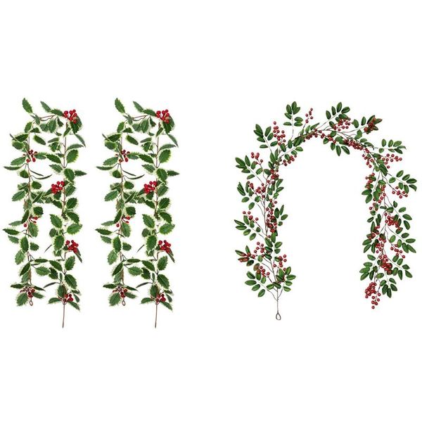 decorative flowers & wreaths 3 pcs red berry christmas garland, artificial garland green leaves
decorative flowers & wreaths 3 pcs red berry christmas garland, artificial garland green leaves