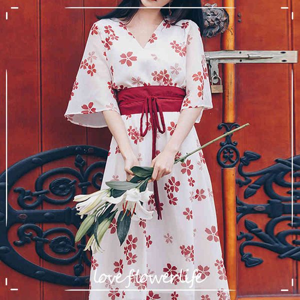 retro chiffon dress summer women high waist chinese style bow half sleeve mid-calf dress floral print fashion clothing 210521, Black;gray
retro chiffon dress summer women high waist chinese style bow half sleeve mid-calf dress floral print fashion clothing 210521, Black;gray