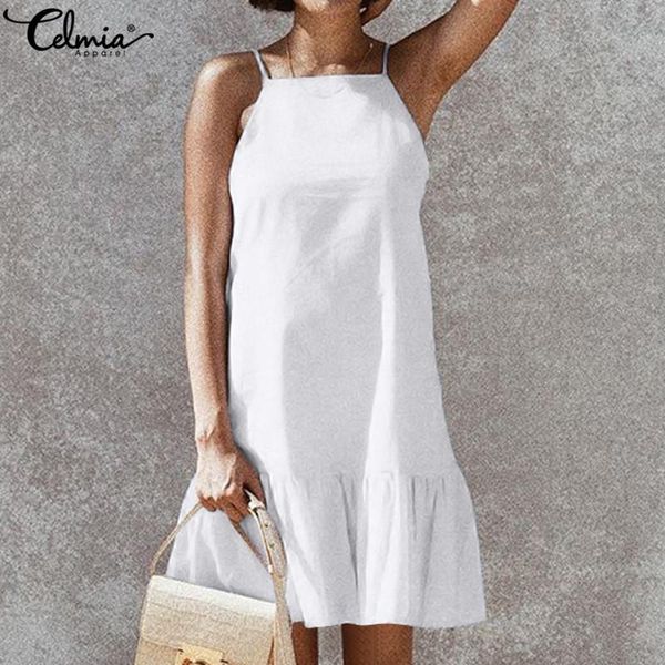 celmia mini dress 2021 women solid spaghetti straps bohemian summer sundress casual ladies ruffles vestidos plus size 5xl dresses, Black;gray
celmia mini dress 2021 women solid spaghetti straps bohemian summer sundress casual ladies ruffles vestidos plus size 5xl dresses, Black;gray
