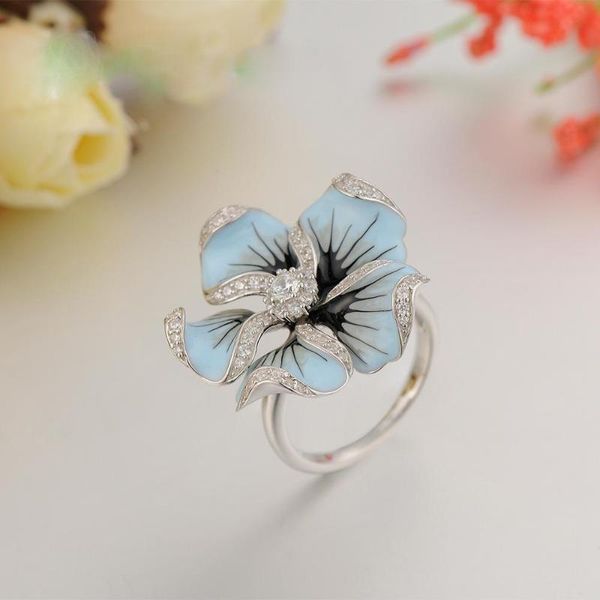 cluster rings fashion blue color flower zircon ring high-end classical wedding / party anniversary for woemn gift, Golden;silver
cluster rings fashion blue color flower zircon ring high-end classical wedding / party anniversary for woemn gift, Golden;silver