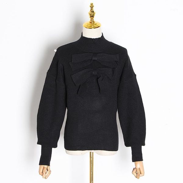 women's sweaters women long sleeve lantern solid pullovers sweater elegant bow turtleneck warm female fashion autumn, White;black
women's sweaters women long sleeve lantern solid pullovers sweater elegant bow turtleneck warm female fashion autumn, White;black