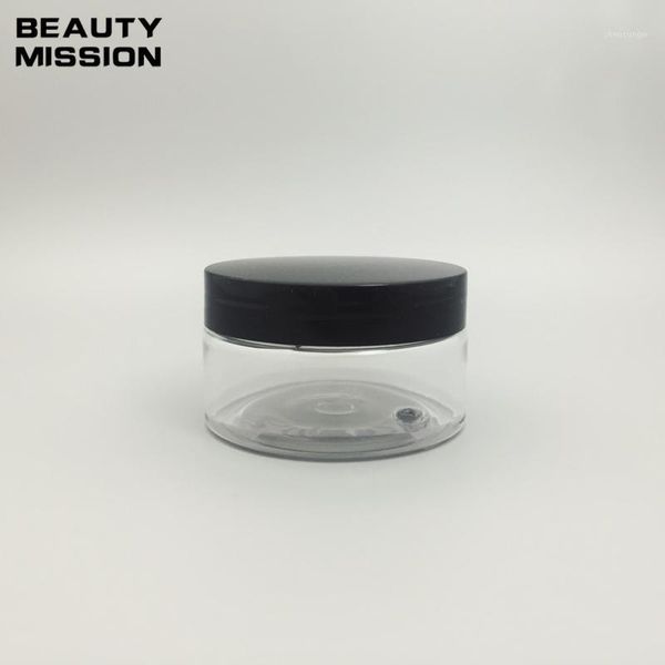 30pcs/lot 100g transparent refillable jar with black plastic cap, pot , tin 100cc cosmetics packaging containers
30pcs/lot 100g transparent refillable jar with black plastic cap, pot , tin 100cc cosmetics packaging containers
