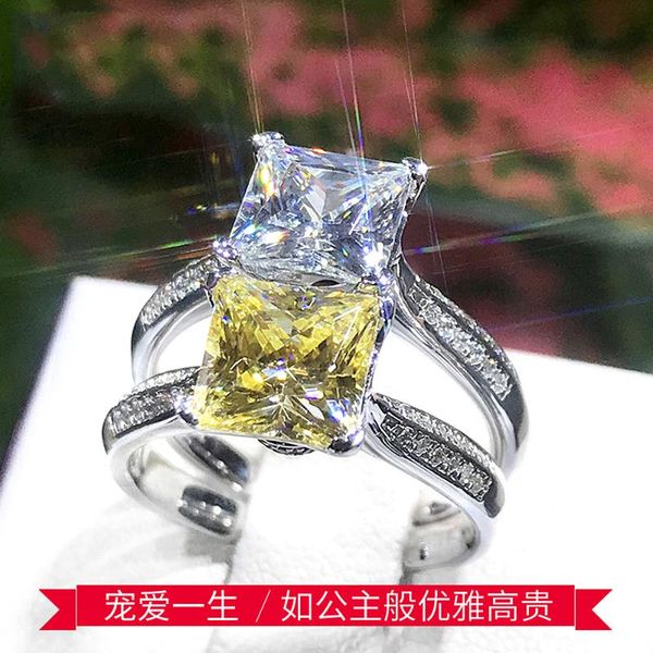 cluster rings fashion 2 s square yellow crystal zircon diamonds gemstones for women white gold silver color bague jewelry gifts, Golden;silver
cluster rings fashion 2 s square yellow crystal zircon diamonds gemstones for women white gold silver color bague jewelry gifts, Golden;silver