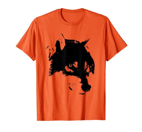 cool wolf sillhouette t-shirt, White;black