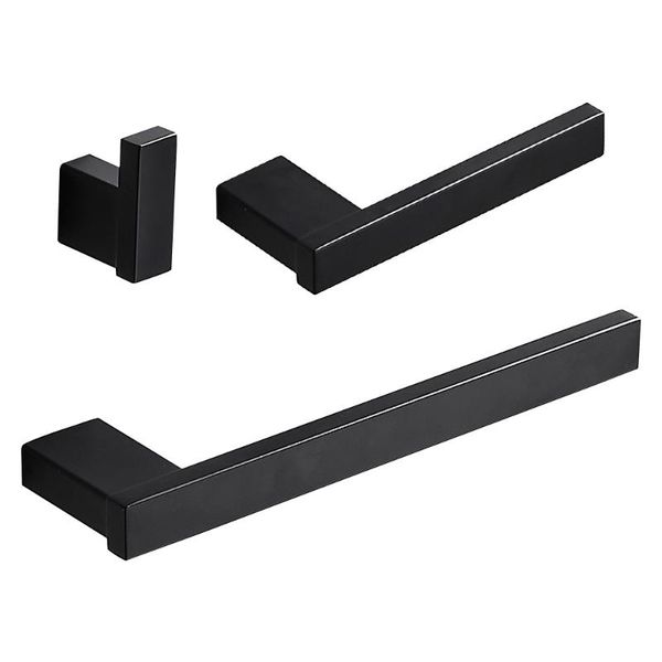 3pcs/set bathroom hook matte black towel hanger wall mounted paper holder washroom rack hanging bars kitchen storage bath accessory set
3pcs/set bathroom hook matte black towel hanger wall mounted paper holder washroom rack hanging bars kitchen storage bath accessory set
