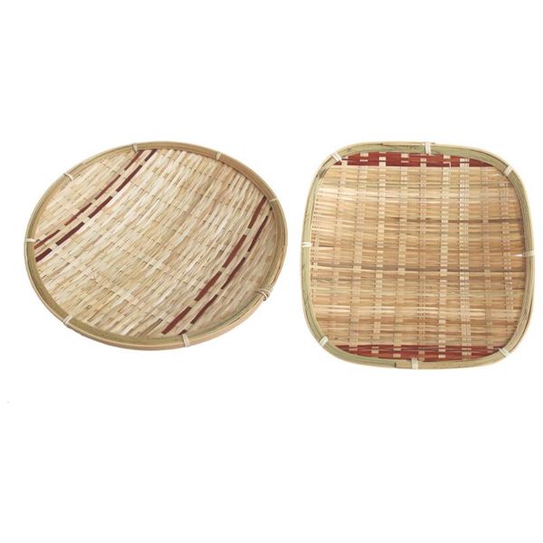 2pcs woven storage tray household basket decorative bamboo weaving baskets
2pcs woven storage tray household basket decorative bamboo weaving baskets