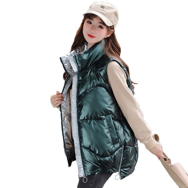 fashion down cotton vest women autumn winter korean loose waistcoat stand collar thicken short parka female lr1336 210531, Black;white
fashion down cotton vest women autumn winter korean loose waistcoat stand collar thicken short parka female lr1336 210531, Black;white