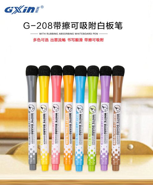 painting pens xia xing gxing208 children's whiteboard with absorbable erasable magnetic color pen, Black;red
painting pens xia xing gxing208 children's whiteboard with absorbable erasable magnetic color pen, Black;red