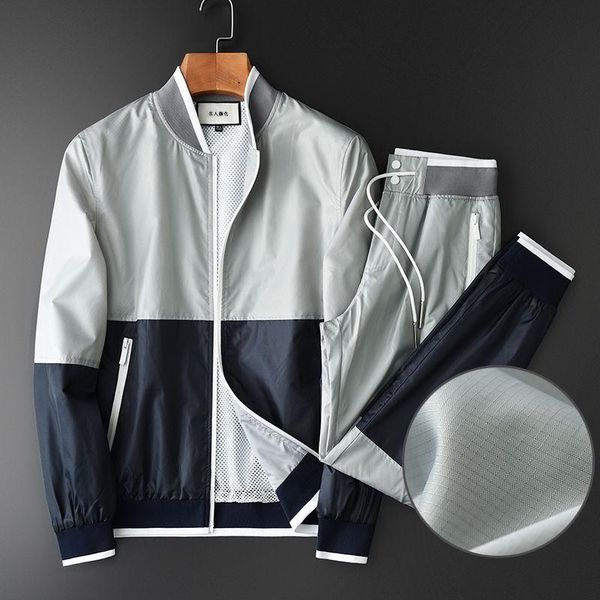 men's t-shirts fashion contrast leisure sports jacket suit for young and middle-aged men, White;black
men's t-shirts fashion contrast leisure sports jacket suit for young and middle-aged men, White;black