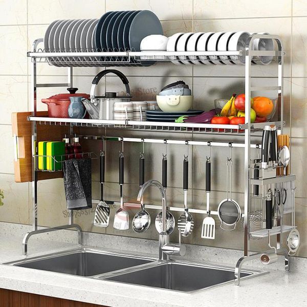 kitchen storage & organization 304 stainless steel sink bowl rack drain supplies 2 layer pool drying dish
kitchen storage & organization 304 stainless steel sink bowl rack drain supplies 2 layer pool drying dish