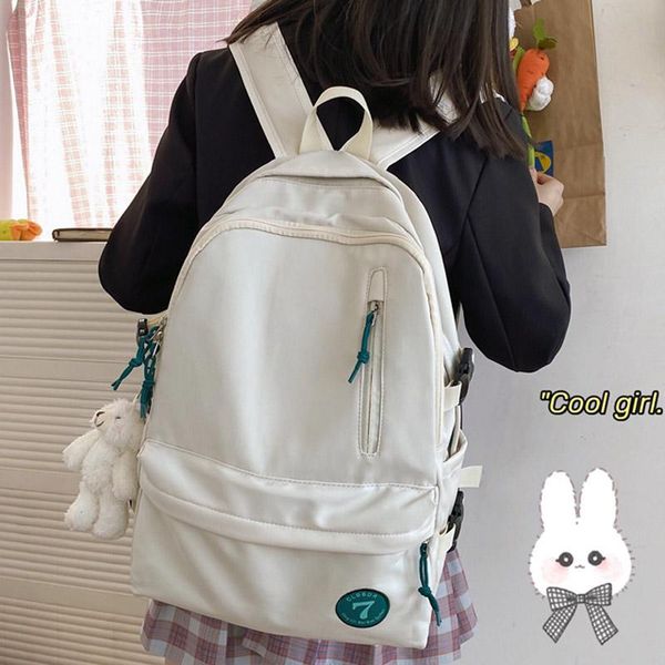 simple women rucksack waterproof nylon backpacks solid color schoolbag for teenage girls female travel bags backpack
simple women rucksack waterproof nylon backpacks solid color schoolbag for teenage girls female travel bags backpack
