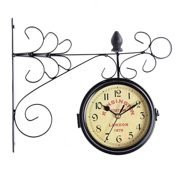 wall clocks outdoor garden station clock double sided retro quartz watches metal iron art hanging for corridor decoration
wall clocks outdoor garden station clock double sided retro quartz watches metal iron art hanging for corridor decoration