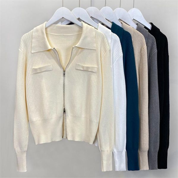 women's knits & tees 2021 autumn winter knitted sweater coat designer zipper cardigan women casual loose outwear korean style knitwear, White
women's knits & tees 2021 autumn winter knitted sweater coat designer zipper cardigan women casual loose outwear korean style knitwear, White