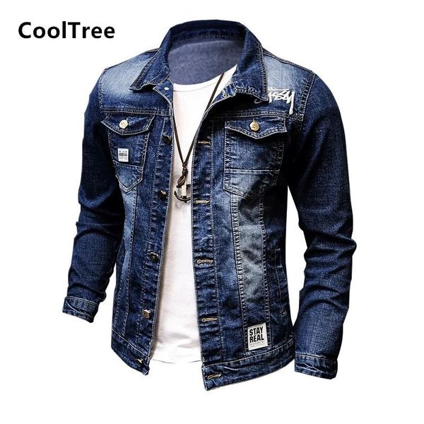 men's jackets cooltree men denim jacket spring autumn blue single-breasted jeans coats male slim fit casual outerwear brand clothing to, Black;brown
men's jackets cooltree men denim jacket spring autumn blue single-breasted jeans coats male slim fit casual outerwear brand clothing to, Black;brown