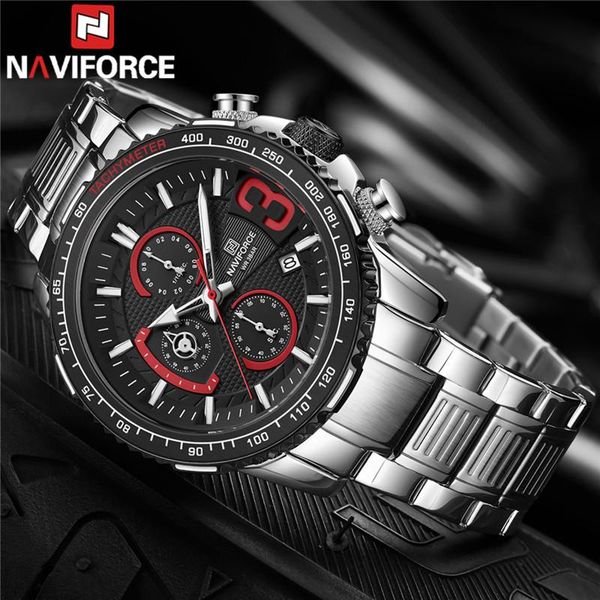 wristwatches naviforce men watch sport man wristwatch silver military chronograph stainless steel quartz male clock 8017, Slivery;brown
wristwatches naviforce men watch sport man wristwatch silver military chronograph stainless steel quartz male clock 8017, Slivery;brown