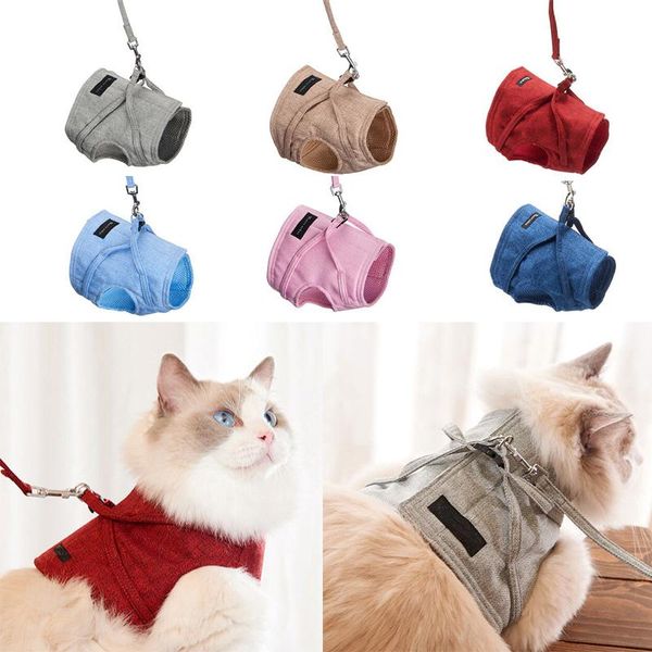 cat collars & leads chest back traction rope solid color harness pet vest type belt collar
cat collars & leads chest back traction rope solid color harness pet vest type belt collar