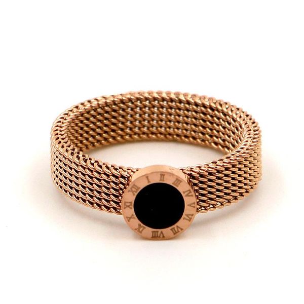 wedding rings rose gold color 316l titanium steel roman numerals woven mesh ring fashion woman jewelry drop never fade, Slivery;golden
wedding rings rose gold color 316l titanium steel roman numerals woven mesh ring fashion woman jewelry drop never fade, Slivery;golden