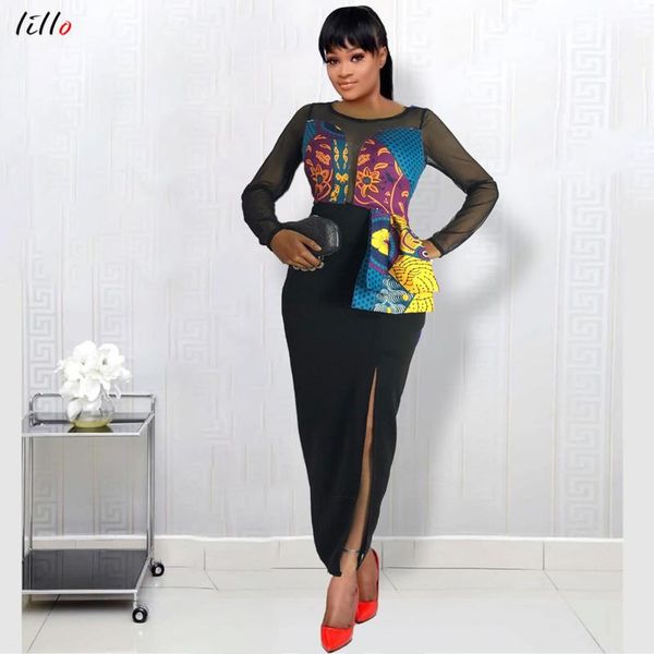 casual dresses african print women party dress black patchwork see through sleeveless meshslit event occasion celebrate night robes, Black;gray
casual dresses african print women party dress black patchwork see through sleeveless meshslit event occasion celebrate night robes, Black;gray