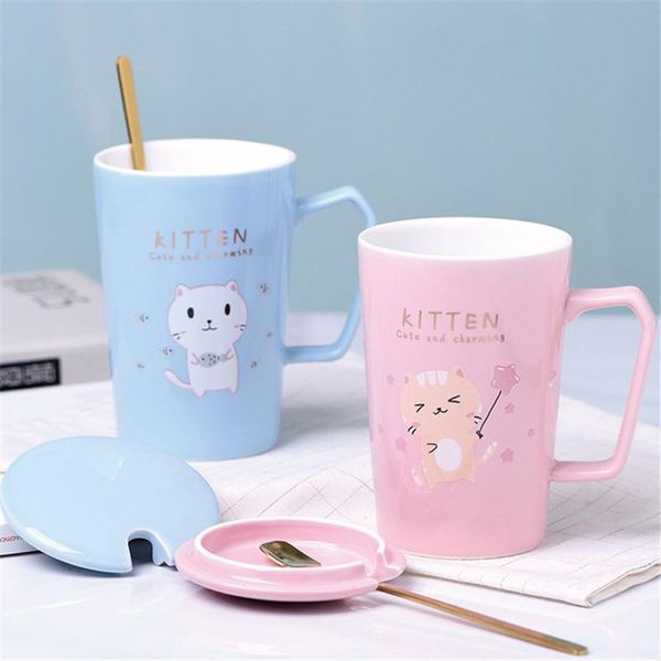 mugs european ceramic cute cartoon couple coffee mug with lid and spoon breakfast milk office water tea cup drinkware 420ml
mugs european ceramic cute cartoon couple coffee mug with lid and spoon breakfast milk office water tea cup drinkware 420ml
