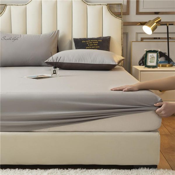 sheets & sets 1pc bed sheet with elastic solid color queen size fitted king sabanas cama 150 gray bottom (no case)
sheets & sets 1pc bed sheet with elastic solid color queen size fitted king sabanas cama 150 gray bottom (no case)