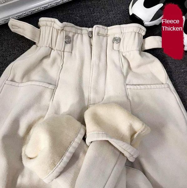 white high waist jeans female fleece thickened harem pants loose winter daddy women denim black baggy women's, Blue
white high waist jeans female fleece thickened harem pants loose winter daddy women denim black baggy women's, Blue