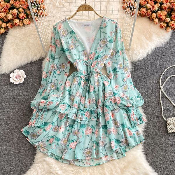 autumn women green/purple/beige floral chiffon dress bohemian v-neck lantern long sleeve high waist ruffle vestidos female new 2022, Black;gray
autumn women green/purple/beige floral chiffon dress bohemian v-neck lantern long sleeve high waist ruffle vestidos female new 2022, Black;gray