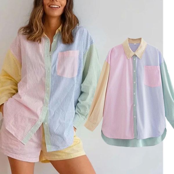 women's blouses & shirts jenny&dave summer women england vintage ins fashion blogger high street patchwork striped loose shirt blouse a, White
women's blouses & shirts jenny&dave summer women england vintage ins fashion blogger high street patchwork striped loose shirt blouse a, White