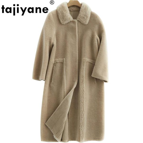women's fur & faux real coat wool jacket autumn winter women clothes 2021 korean vintage sheep shearling suede lining zt3772, Black
women's fur & faux real coat wool jacket autumn winter women clothes 2021 korean vintage sheep shearling suede lining zt3772, Black