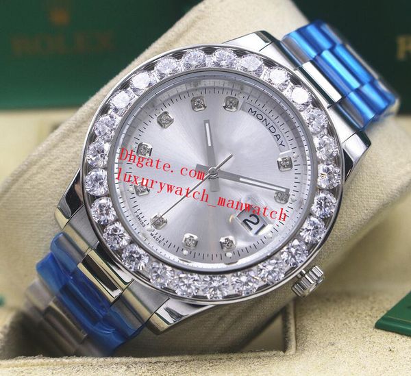 luxury mens watches 41mm mechanical watch 18338 automatic black dial diamond bezel 18k yellow gold stainless steel bracelet fashion wristwat, Slivery;brown
luxury mens watches 41mm mechanical watch 18338 automatic black dial diamond bezel 18k yellow gold stainless steel bracelet fashion wristwat, Slivery;brown