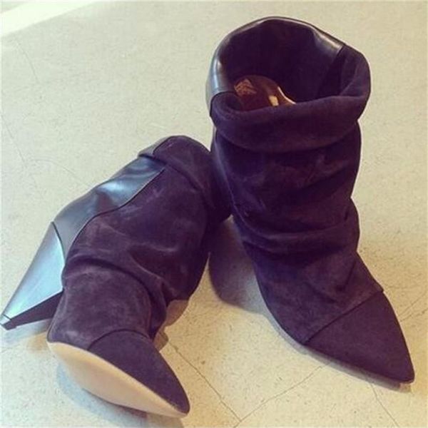 boots suede pointed toe women ankle 8cm spike high heel boot spring autumn botas mujer wedge shoes woman riding, Black
boots suede pointed toe women ankle 8cm spike high heel boot spring autumn botas mujer wedge shoes woman riding, Black