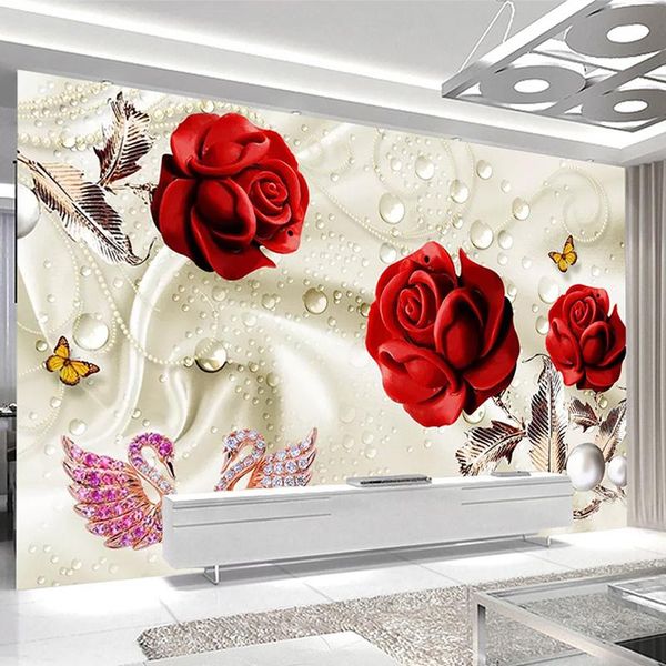 wallpapers drop custom wallpaper 3d abstract creative red rose flowers swan silk murals living room tv sofa wall stickers poster
wallpapers drop custom wallpaper 3d abstract creative red rose flowers swan silk murals living room tv sofa wall stickers poster