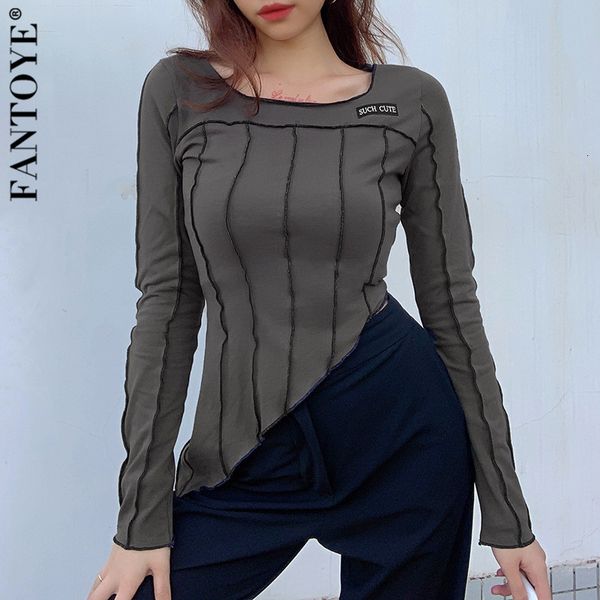 women's t-shirt asymmetry long sleeve t-shirts for women autumn letters embroidery skinny short casual square collar solid txky, White
women's t-shirt asymmetry long sleeve t-shirts for women autumn letters embroidery skinny short casual square collar solid txky, White