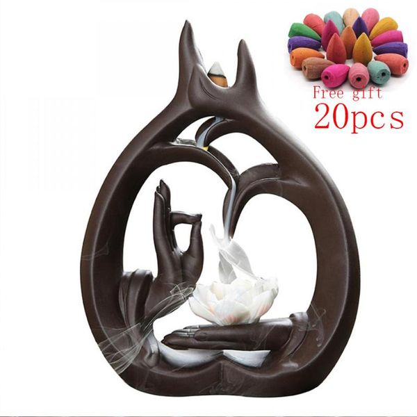 fragrance lamps backflow incense burner waterfall lotus holder bergamot ceramic censer home furnishings teahouse use
fragrance lamps backflow incense burner waterfall lotus holder bergamot ceramic censer home furnishings teahouse use