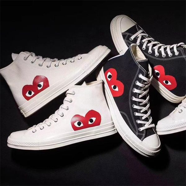all star mens commes des garcons play chuck 1970s casual shoes for girl taylor vulcanized sneakers boy skateboard triple womens skate canvas, Black;red
all star mens commes des garcons play chuck 1970s casual shoes for girl taylor vulcanized sneakers boy skateboard triple womens skate canvas, Black;red