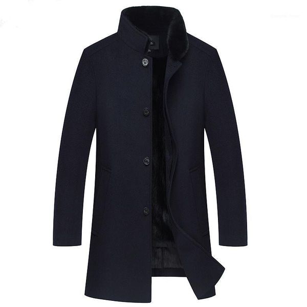 men's leather & faux winter jacket men natural coat wool collar long cashmere clothes m17d900171 my772, Black
men's leather & faux winter jacket men natural coat wool collar long cashmere clothes m17d900171 my772, Black