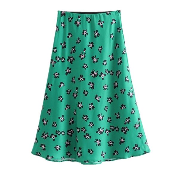 retro high waist green flower print satin skirt like silk summer women elastic mid long a-line skirts femme 210429, Black
retro high waist green flower print satin skirt like silk summer women elastic mid long a-line skirts femme 210429, Black