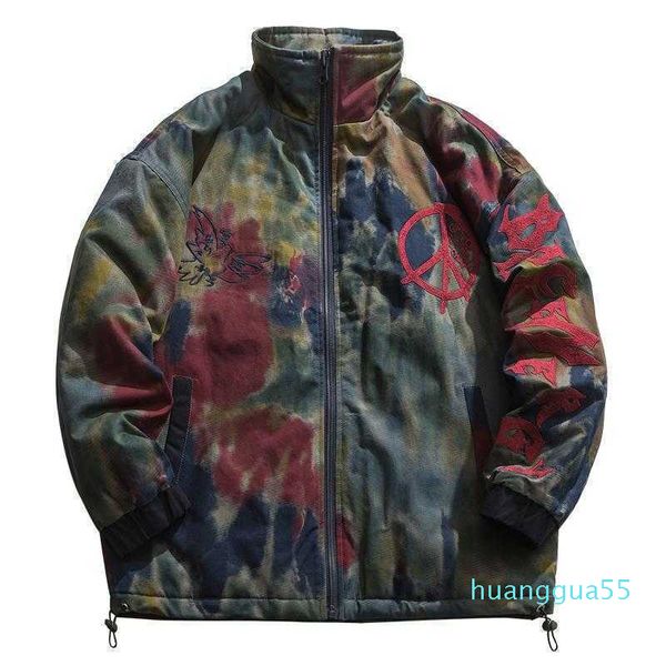 winter american national tide stand collar couple trend thickened cotton padded jacket male camouflage casual coat, Black
winter american national tide stand collar couple trend thickened cotton padded jacket male camouflage casual coat, Black