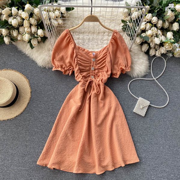 singreiny french drawstring ruched dress women sweet puff sleeve v neck a-line dresses summer elegant streetwear short dress 210419, Black;gray
singreiny french drawstring ruched dress women sweet puff sleeve v neck a-line dresses summer elegant streetwear short dress 210419, Black;gray