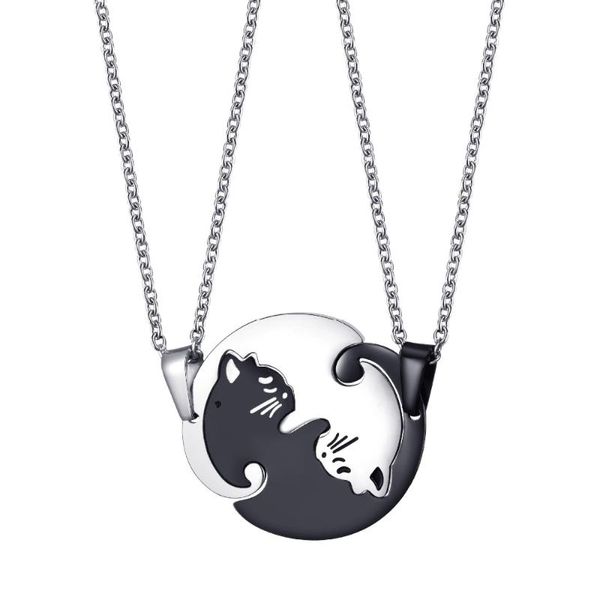 pendant necklaces couples jewelry black white couple necklace titanium steel animal cat pendants, Silver
pendant necklaces couples jewelry black white couple necklace titanium steel animal cat pendants, Silver