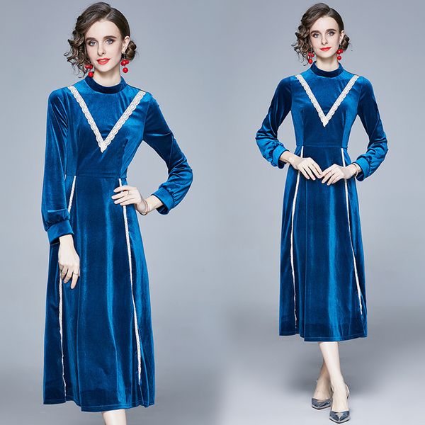 french girl 2021 autumn winter temperament veet bottomed skirt long sleeve medium length dress, Black;gray
french girl 2021 autumn winter temperament veet bottomed skirt long sleeve medium length dress, Black;gray