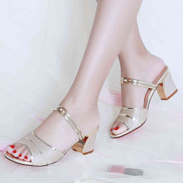 slipper women's slippers summer silver wedding shoes bling slides of square heel gold sandals alias mujer hjk890 yw6o, Black
slipper women's slippers summer silver wedding shoes bling slides of square heel gold sandals alias mujer hjk890 yw6o, Black