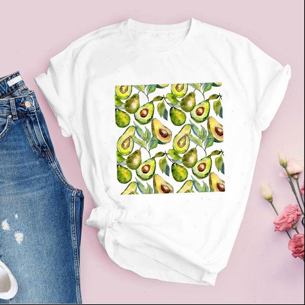 women graphic avocado t shirt fruit 90s ladies cartoon short sleeve printed lady tees clothing female, White
women graphic avocado t shirt fruit 90s ladies cartoon short sleeve printed lady tees clothing female, White