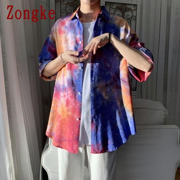 men's casual shirts zongke tie dye for men clothing korean fashion shirt short sleeve -2xl 2021 arrivals, White;black
men's casual shirts zongke tie dye for men clothing korean fashion shirt short sleeve -2xl 2021 arrivals, White;black