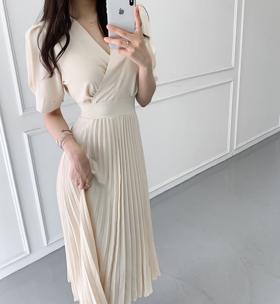 casual dresses summer elegant women sashes office wear v-neck short sleeve female pleated midi vestidos femme 6oyr, Black;gray
casual dresses summer elegant women sashes office wear v-neck short sleeve female pleated midi vestidos femme 6oyr, Black;gray