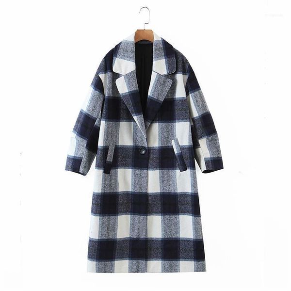 women's wool & blends women winter thick coats jacket loose long sleeves ladies vintage plaid woolen coat elegant female overcoat autum, Black
women's wool & blends women winter thick coats jacket loose long sleeves ladies vintage plaid woolen coat elegant female overcoat autum, Black