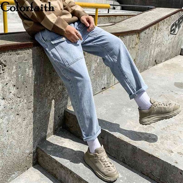 women jeans denim straight pockets casual vintage korean style blue high waist pants ankle length j2011 210427
women jeans denim straight pockets casual vintage korean style blue high waist pants ankle length j2011 210427