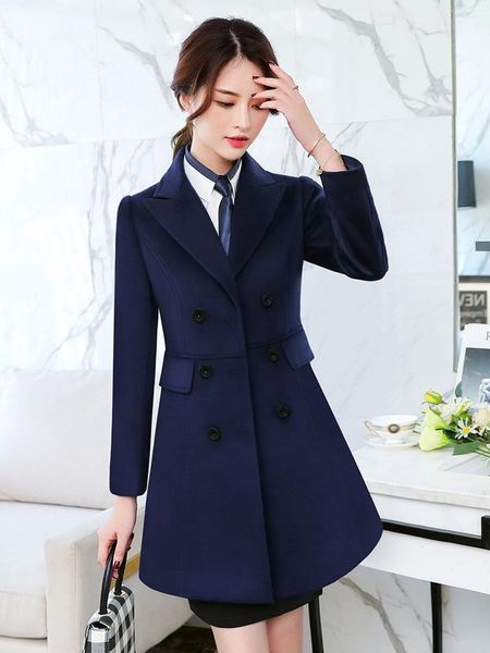 women's wool & blends cloth coat female added more cotton overalls tooling winter long qiu dong woolen cultivate morality, Black
women's wool & blends cloth coat female added more cotton overalls tooling winter long qiu dong woolen cultivate morality, Black