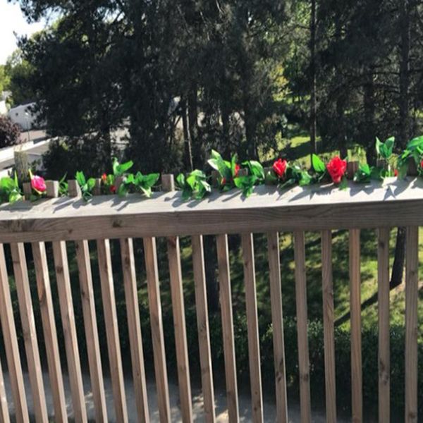 artificial rose vine hanging flowers for wall decoration rattan fake plants leaves garland romantic wedding home decorative & wreaths
artificial rose vine hanging flowers for wall decoration rattan fake plants leaves garland romantic wedding home decorative & wreaths