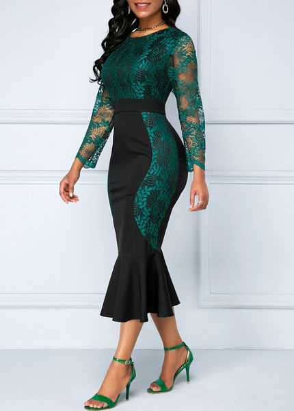 autumn winter women casual plus size slim office bodycon dresses vintage elegant lace long mermaid party dress, Black;gray
autumn winter women casual plus size slim office bodycon dresses vintage elegant lace long mermaid party dress, Black;gray