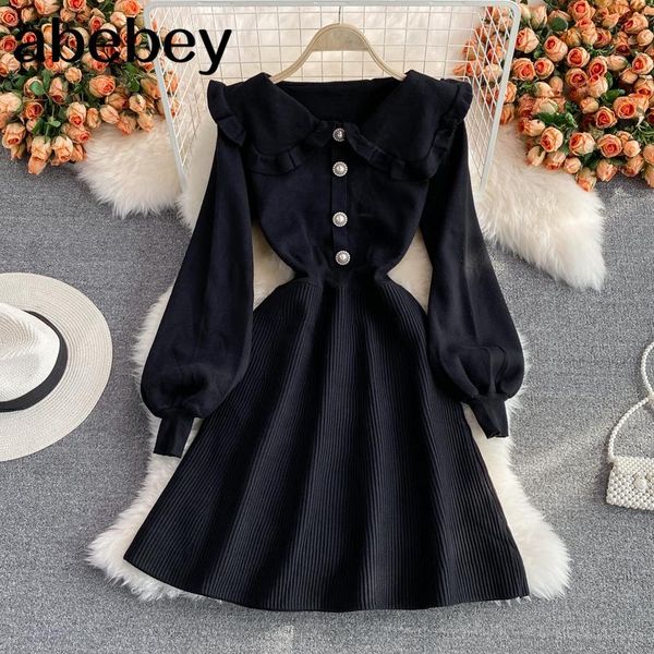 casual dresses 2021 spring autumn french doll collar lantern sleeve knitted dress single breasted high waist pleated mid-long a-line, Black;gray
casual dresses 2021 spring autumn french doll collar lantern sleeve knitted dress single breasted high waist pleated mid-long a-line, Black;gray